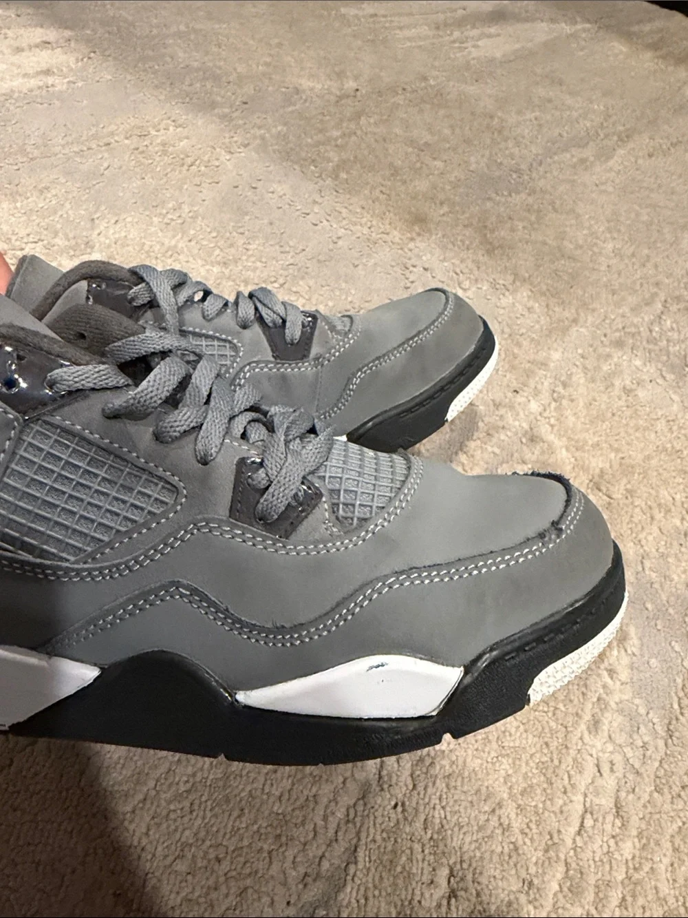 Air Jordan 4 Cool Grey‎ Retro Size 3y GS Sneakers 2019 408452-007 in GUC
